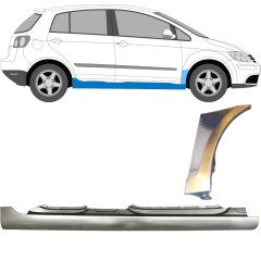 Dørpanel + reparationsplade til forskærm til Volkswagen Golf Plus 2005-2013 / Højre / Sæt 10380