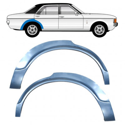 Bagskærm reparationspanel til Ford Granada 1972-1977 / Venstre+Højre / Sæt 11030