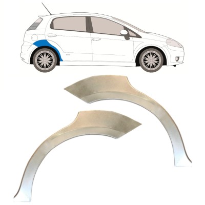 Bagskærm reparationspanel til Fiat Grande Punto Evo 2005- / Venstre+Højre / Sæt 14761