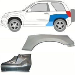 Dørpanel og bagskærm reparationspanel til Suzuki Grand Vitara 2005-2014 / Venstre / Sæt 10841