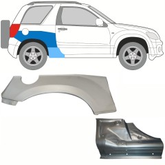 Dørpanel og bagskærm reparationspanel til Suzuki Grand Vitara 2005-2014 / Højre / Sæt 10840