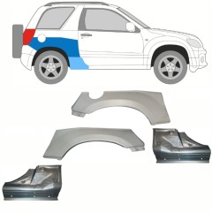 Dørpanel og bagskærm reparationspanel til Suzuki Grand Vitara 2005-2014 / Sæt 10842