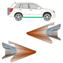 Dørpanel reparationsplade indre + ydre til Suzuki Grand Vitara 2005-2014 / Venstre+Højre / Sæt 11491