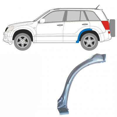 SUZUKI GRAND VITARA 2005-2012 BAGSKÆRM / FORAN OG ØVERSTE HJUL / VENSTRE