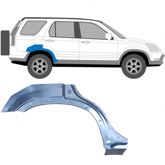 Bagskærm reparationspanel til Honda CRV 2002-2006 / Højre 7007