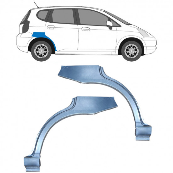 Bagskærm reparationspanel til Honda Jazz Gd 2002-2008 / Venstre+Højre / Sæt 9195