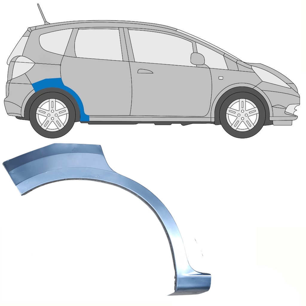 Bagskærm Reparationspanel Til Honda Jazz Ge 2008-2015 / Højre 8478