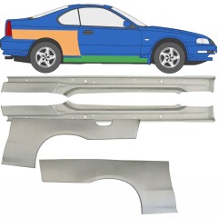 Dørpanel + reparationsplade bagskærm til Honda Prelude 1992-1997 / Venstre+Højre / Sæt 9534
