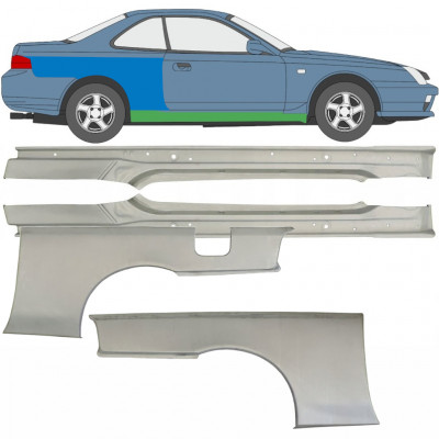 HONDA PRELUDE 1996-2001 BAGSKÆRM + FULD REPARATIONSDEL TIL DØRPANEL / SÆT