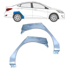 Bagskærm reparationspanel til Hyundai Accent 2010- / Venstre / Højre / Sæt 12804
