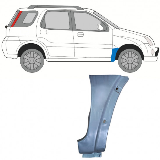 Skærmkant reparationsplade til Suzuki Ignis 2000-2008 / Højre 11130