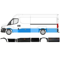 Sæt af sidelister med lampe til Iveco Daily 2014-2019 / Venstre / 11984