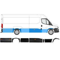 Sæt af sidelister med lampe til Iveco Daily 2014-2019 / Højre / 11983