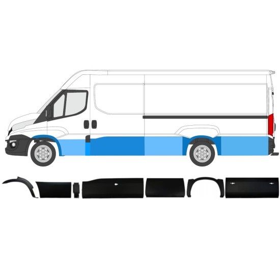Sæt af sidelister til Iveco Daily 2014-2019 / Venstre / 11982