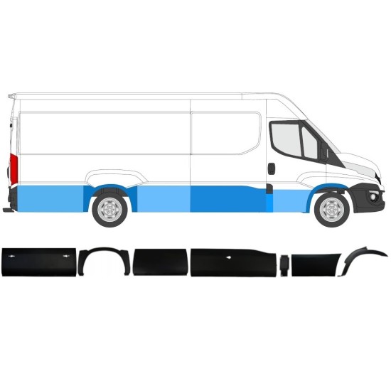 Sæt af sidelister til Iveco Daily 2014-2019 / Højre / 11981