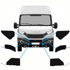 Dæksler til forreste stødfanger til Iveco Daily 2019- / Sæt 10292