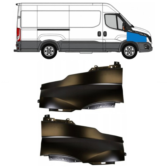 Forskærm til Iveco Daily 2019- / Venstre+Højre / Sæt 17109