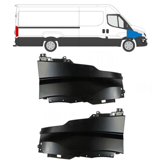 Forskærm til Iveco Daily 2014-2019 / Venstre+Højre / Sæt 16156