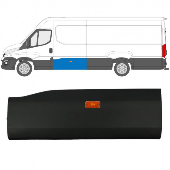 IVECO DAILY 2014- LANG AKSELAFSTAND LISTER LISTER LISTER LISTER LISTER TRIM PANEL PANEL PANEL MED BAGLYGTEN / VENSTRE