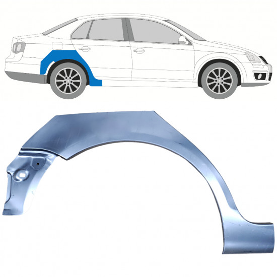 Bagskærm reparationspanel til Volkswagen Jetta 2005-2010 / Højre 11555