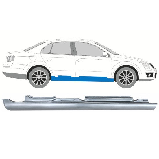Dørpanel til Volkswagen Jetta 2005-2010 / Højre / SEDAN 17050