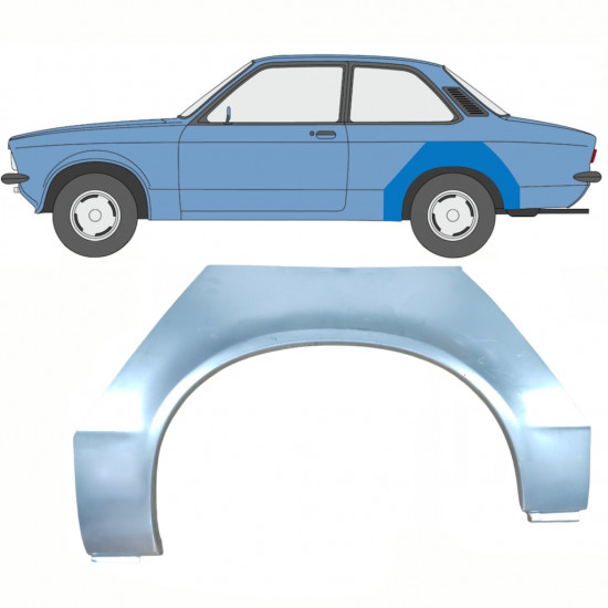 Bagskærm reparationspanel til Opel Kadett C 1973-1979 / Venstre 8785