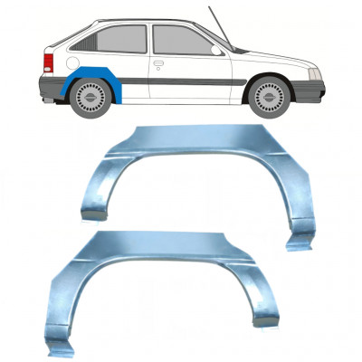 Bagskærm reparationspanel til Opel Kadett 1984-1993 / Venstre+Højre / Sæt 9726