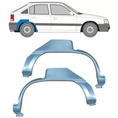 Bagskærm reparationspanel til Opel Kadett E Astra 1984-1993 / Venstre+Højre / Sæt 16155