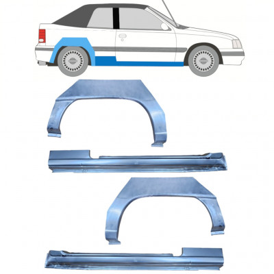 OPEL KADETT E 1987-1993 CABRIO BAGSKÆRM + DØRPANEL / SÆT / HØJRE + VENSTRE