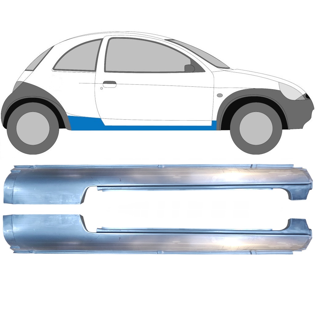 Dørpanel Til Ford Ka 1996-2008 / Venstre+Højre / Sæt 9280