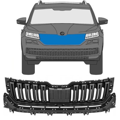 Grill til Skoda Kodiaq 2016-2021 16202