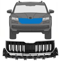 Grill til Skoda Kodiaq 2016-2023 / Sæt 7546