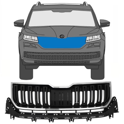 Grill til Skoda Kodiaq 2016-2023 / Sæt 7546