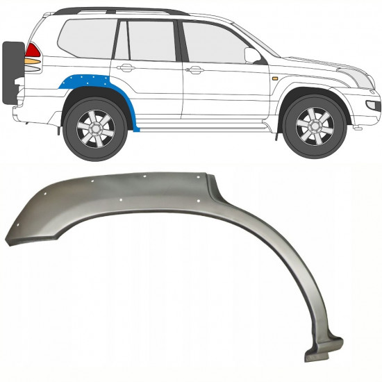 TOYOTA LAND CRUISER 2003-2010 5 DØR BAGBOG MONTERINGSDELE / MED HUL / HØJRE