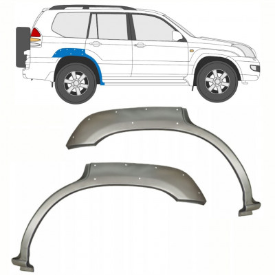 Reparationspanel til bagskærm med hul til Toyota Land Cruiser 2003-2010 / Venstre+Højre / Sæt 10214