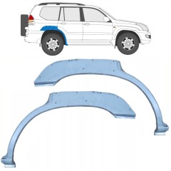 Reparationspanel til bagskærm med hul til Toyota Land Cruiser J120 2003-2010 / Venstre+Højre / Sæt 10214