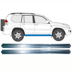 Dørpanel reparationsplade indvendig til Toyota Land Cruiser J120 2003-2010 / Venstre = Højre (symmetrisk) / Sæt 10082