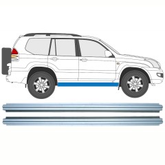 Dørpanel reparationsplade til Toyota Land Cruiser J120 2003-2010 / Venstre = Højre (symmetrisk) / Sæt 10578