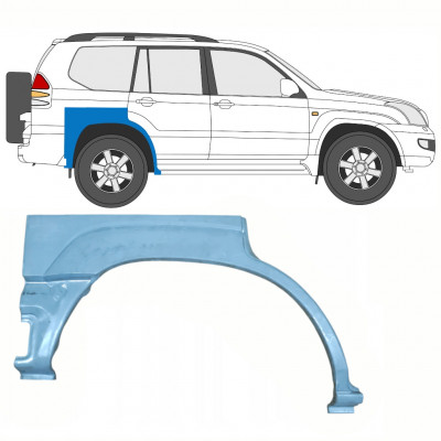 TOYOTA LAND CRUISER 2003-2010 5 DØR BAGBOG MONTERINGSDELE / HØJRE