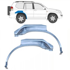 Bagskærm reparationspanel til Toyota Land Cruiser J120 2003-2010 / Venstre+Højre / Sæt 9959