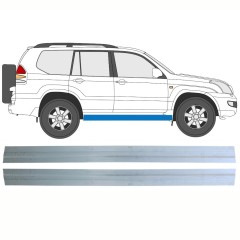 Dørpanel reparationsplade indvendig til Toyota Land Cruiser J120 2003-2010 / Venstre+Højre / Sæt 16131