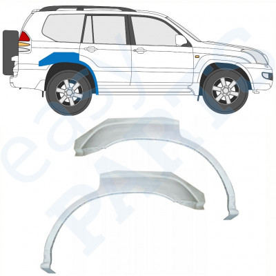 TOYOTA LAND CRUISER 2003-2010 5 DØR BAGBOG MONTERINGSDELE / SÆT