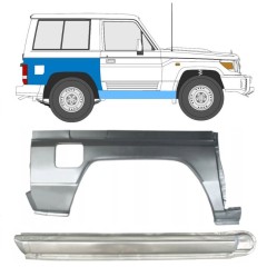 Dørpanel + reparationsplade bagskærm til Toyota Land Cruiser J70 1984- / Højre / Sæt 11478