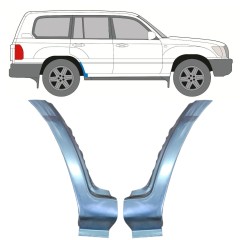 Nederste del af reparationsplade til bagskærm til Toyota Land Cruiser J100 1998-2007 / Venstre+Højre / Sæt 9767