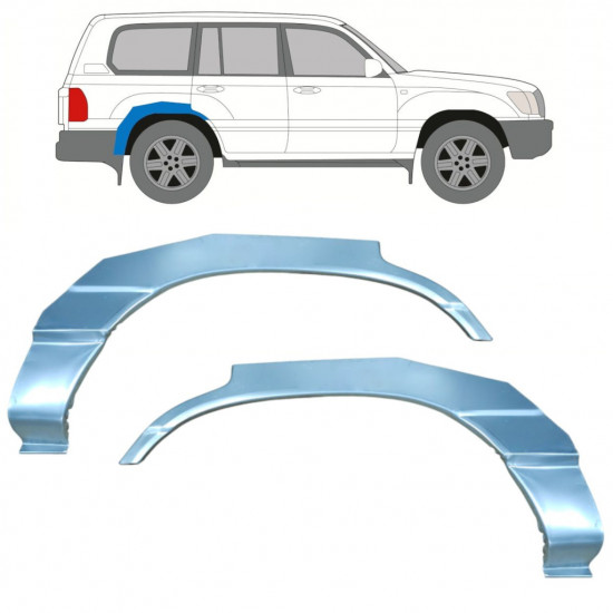 Bagskærm reparationspanel til Toyota Land Cruiser 1998-2007 / Venstre+Højre / Sæt 9766