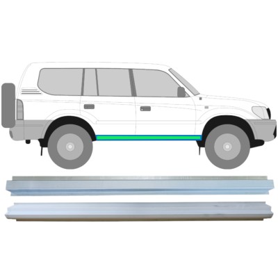 Dørpanel reparationsplade indre + ydre til Toyota Land Cruiser J90 1996-2002 / Venstre = Højre (symmetrisk) / Sæt 14852
