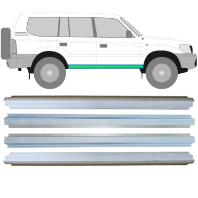 Dørpanel reparationsplade indre + ydre til Toyota Land Cruiser J90 1996-2002 / Venstre+Højre / Sæt 14854