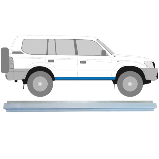 Dørpanel reparationsplade indvendig til Toyota Land Cruiser J90 1996-2002 / Venstre = Højre (symmetrisk) 14850 Dørpanel reparationsplade indvendig til Toyota Land Cruiser J90 1996-2002 / Venstre = Højre (symmetrisk) 14850