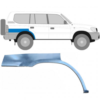 Bagskærm reparationspanel til Toyota Land Cruiser 1996-2002 / Højre 5872