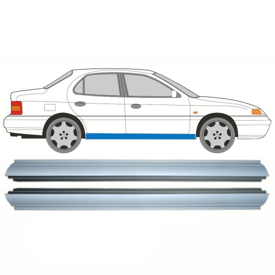Dørpanel reparationsplade til Hyundai Lantra 1990-1995 / Venstre = Højre (symmetrisk) / Sæt 10322